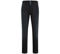 5-Pocket-Jeans MEYER "M5 Slim", Herren, Gr. 34, Länge 32, blau (marine), 99% Baumwolle, 1% Elasthan, unifarben, figurumspielend lang, Jeans 5-Pocket-Jeans, Five Pocket (82385749-34) marine