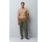 Chinos MEYER "M5 Slim", Herren, Gr. 40, Länge 32, grün (oliv), 97% Baumwolle, 3% Elasthan, unifarben, slim fit lang, Hosen, aus Bio-Baumwolle (91298403-40) oliv