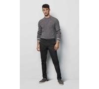 Chinos MEYER "M5 Chino", Herren, Gr. 34, Länge 32, schwarz, 98% Baumwolle, 2% Elasthan, unifarben, figurumspielend lang, Hosen, im unifarbenen Design (13590138-34) schwarz