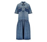 M GANNI BLAUES DENIM HEMDKLEID
