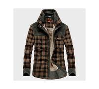 (M-hellbraun) Stilvolle karierte Herrenjacke: Modische, bequeme und warme Business-Casual-Oberbekleidung