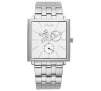 M&M Herren-Armbanduhr Analog Quarz Edelstahl M11702-122