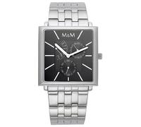 M&M Herren-Armbanduhr Analog Quarz Edelstahl M11702-125