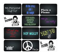 M&M Smartek Karte im EC- / Personalausweis Format im Carbon Look - für die Brieftasche für deinen Schnupftabak Verschiedene Motive EL Patron, White, Molly, Plato 2021 (1, Mixed 12 Cards)