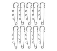 M METERXITY 10er-Pack Große Sicherheitsnadeln 1,97 Zoll 50mm Silberton