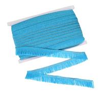 M METERXITY 27 Yards Quasten Fransenbesatz 1 Zoll Breiter Polyester Fransen Boho Spitze Nähfransen Besatz Für Latin Kleid Rock Taschen DIY Dekoration Kleidungsaccessoires [Seeblau]