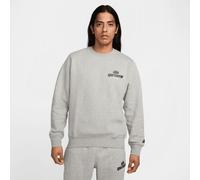 NIKE M NK Club BB Crew NSW GFX Herren | DK GREY HEATHER/BLACK | M