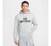 M NK CLUB BB PO HDY NSW GFX DK GREY HEATHER/LT SMOKE GREY/ XL