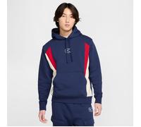 M NSW SW AIR PO HOODY FLC BB MIDNIGHT NAVY/LT KHAKI/GYM RED L