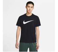 T-Shirt NIKE SPORTSWEAR "M NSW TEE ICON SWOOSH", Herren, Gr. XL, schwarz, Jersey, Obermaterial: 100% Baumwolle, normal, Rundhals, Shirts T-Shirt, Kurzarm, Rundhalsausschnitt, aus Baumwolle (63389143-X