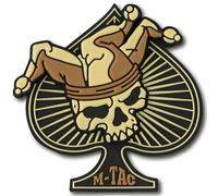 M-Tac 3D PVC Patch Ace of Spades, taktische Klett-Namensschild, Militär Morale Patch, wasserdicht & langlebig, für Rucksäcke, Jacken & Airsoft, Klettverschluss für einfache Befestigung, Schwarz-Coyote