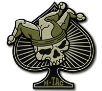 M-Tac 3D PVC Patch Ace of Spades, taktische Klett-Namensschild, Militär Morale Patch, wasserdicht & langlebig, für Rucksäcke, Jacken & Airsoft, Klettverschluss für einfache Befestigung, Schwarz-Olive