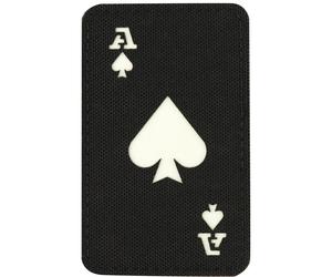 M-Tac - Ace Of Spades Laser Cut - Aufnäher mit Fluoszierendes Pik-Ass-Kartesymbol - Black/GID
