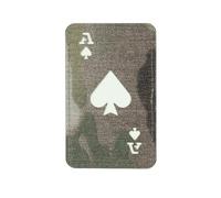 M-Tac Ace of Spades Patch - Militärischer PVC Aufnäher mit Klettverschluss, Laser-Cut, Fluoreszierend, Leuchtet im Dunkeln, 80 x 50 mm, Cordura 500D, für Outdoor, Militär, Multicam/GID