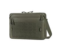 M-Tac Admin Bag Large Elite HEX - Taktische Schultertasche mit Klettfläche und MOLLE-System, Cordura HEX, wasserdicht, 3 Fächer, Handyfach, YKK-Reißverschlüsse, verstellbarer Gurt, Ranger Green