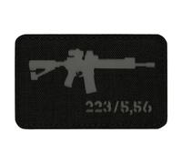 M-Tac - AR-15 223/5,56 Laser Cut - Aufnäher - Black/Grey
