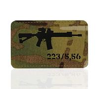 m-tac AR-15 Tactical Morale Patch Lazer Cut Hakenverschlüsse, Black/Camo