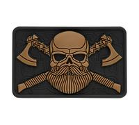 M-Tac - Bearded Skull PVC - 3D-Aufnäher - Black/Coyote