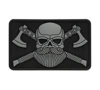M-Tac - Bearded Skull PVC - 3D-Aufnäher - Black/Grey