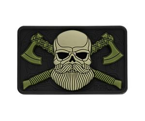 M-Tac - Bearded Skull PVC - 3D-Aufnäher - Black/Olive