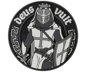 M-Tac - Deus Vult PVC - 3D Aufnäher - Black/White