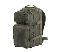 M-Tac Großer lasergeschnittener Rucksack, 36 l, taktischer Militär-Molle-Rucksack, leichter Tagesrucksack, Armee-Rucksack, Kampftasche, Oliv/Blatt für mich (Leaf It to Me), 36L, Tagesrucksäcke