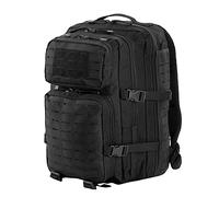 M-Tac Großer lasergeschnittener Rucksack, 36 l, taktischer Militär-Molle-Rucksack, leichter Tagesrucksack, Armee-Rucksack, Kampftasche, Schwarz, 36L, Tagesrucksäcke
