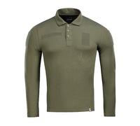 M-Tac Herren Taktisches Polo Langarm - Militär Polohemd mit Klettflächen, 65/35 Baumwolle-Polyester, Atmungsaktiv & Strapazierfähig, Army Olive, XL