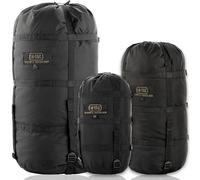 M-Tac, Kompressions-Aufbewahrungsbeutel für Schlafsack, militärischer, wasserabweisender Kompressionsbeutel aus leichtem Nylon für Reisen, Camping, Wandern und Outdoor (schwarz, M - 12 Liter)