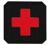 M-Tac - Medic Cross Laser Cut - Aufnäher mit Klettrückseite für Militärisches Sanitätspersonal - Black/Red