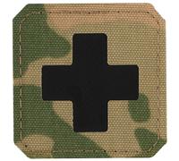 M-Tac - Medic Cross Laser Cut - Aufnäher mit Klettrückseite für Militärisches Sanitätspersonal - Multicam/Black