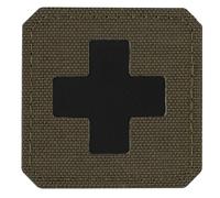 M-Tac - Medic Cross Laser Cut - Aufnäher mit Klettrückseite für Militärisches Sanitätspersonal - Ranger Green/Black