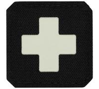 M-Tac - Medic Cross Laser Cut - Fluoszierender Aufnäher mit Klettrückseite für Medizinisches Sanitätspersonal - Black/GID