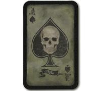 M-Tac Militärische PVC Klett-Patch „Ace of Spades“ - 3D Morale Patch aus Cordura 500D, Vintage-Design, taktisch, abnehmbar, ideal für Uniform, Rucksack und Ausrüstung, Ranger Green/Black