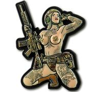 M-Tac Morale Patch Tactical Girl - PVC Tactical Military Patch with Hook Fastener Backing - Patches for Weste, Backpacks, Hats (Tattoo 2)
