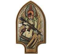 M-Tac Morale Patch Valkyrie Taktischer Militär-Patch aus PVC mit Hakenverschluss auf der Rückseite Patches für Weste, Rucksäcke, Hüte (Coyote)