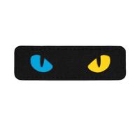 M-Tac Nachtsicht „Cat Eyes“ Laser Cut Morale Patch - fluoreszierender Velcro-Patch 8×2,5 cm aus Cordura 500D, leuchtet im Dunkeln, ideal für Cap, Rucksack oder Tactical Gear, Black/Yellow/Blue