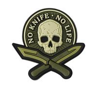 M-Tac Morale Patches No Knife No Life PVC 3D Military Tactical (Olive)