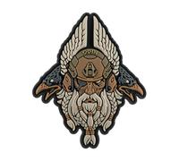 M-Tac Odin Tactical 3D PVC Patch - Nordischer Gott Odyn, mit Hugin und Munin, Morale Patch, Leuchtet im Dunkeln, 9x7,5 cm, PVC Material, Klettverschluss, Für Rucksäcke, Jacken, Coyote