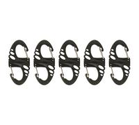 M-Tac - S-Hook Karabinerhaken aus Kunststoff Black - 5 Stk.