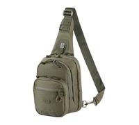 M-Tac Slim Elite Hex Umhängetasche mit MOLLE - Robuste Crossbody-Tasche aus Cordura 500D & Hex, Ergonomisches Design mit Verstecktem Waffenfach, YKK-/Woojin-Reißverschlüsse, Ranger Green