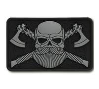M-Tac - Bearded Skull PVC - 3D-Aufnäher - Black/Grey