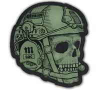 M-Tac Tactical Operator Skull Morale Patches - Military Army Combat Hook Fasteners (Oliv)