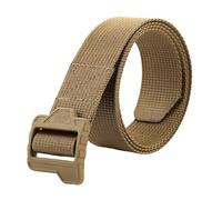 M-Tac Taktischer Gürtel Lite Gen.II Coyote - Robuster Nylon-Gürtel mit Polyamid-Schnalle, 40 mm Breite, langlebig, leicht, sicherer Halt durch Zähne in der Schnalle, für Alltag, Dienst, Coyote, 3XL