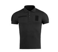 M-Tac Taktisches Polo Shirt Herren - Atmungsaktives & Strapazierfähiges Arbeitspolo mit Klettflächen, Perfekt für Security, Polizei & Outdoor, Schwarz, M