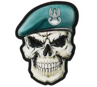 M-Tac - Totenkopf mit Barett Polnische Landstreikräfte 3D PVC - Aufnäher - Green