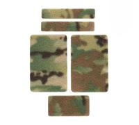 M-Tac Velcro Set (5 Stück) - MultiCam Camouflage Klettverschluss-Panels, Ideal für Patches und Identifikatoren, Verschiedene Größen, Für Militär, Outdoor-Ausrüstung und Bekleidung, Multicam