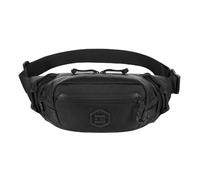 M-Tac Waist Bag X-Pac Elite - Taktische Hüfttasche mit Wasserdichten YKK AquaGuard Reißverschlüssen, ultraleichtem X-Pac-Material, 2 Fächer, modularen Einsätzen, verstellbarem Gurt, Black