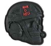 M-Tac - War is Hell - 3D-Aufnäher - PVC - Black