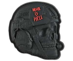 M-Tac - War is Hell - 3D-Aufnäher - PVC - Black